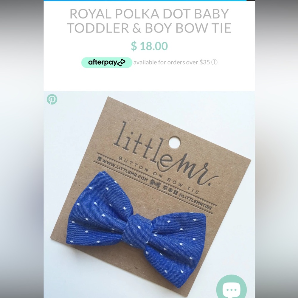 Little Mister Botton Bow Ties 2 Pieces Infant Set - Picture 3 of 4